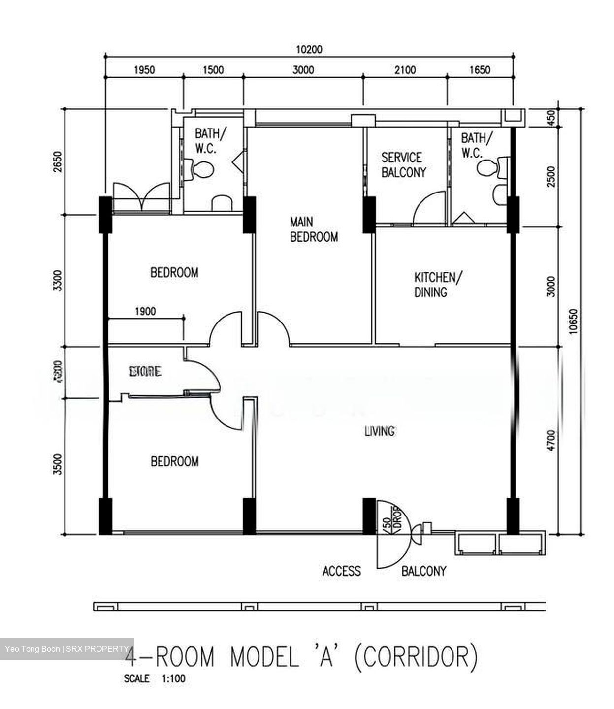 Blk 919 Hougang Avenue 4 (Hougang), HDB 4 Rooms #555623211